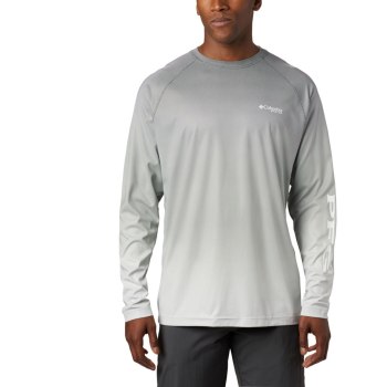 Columbia Muške Majice S Kapuljačom - PFG Terminal Deflector Printed Long Sleeve Crne | VLHY-07612
